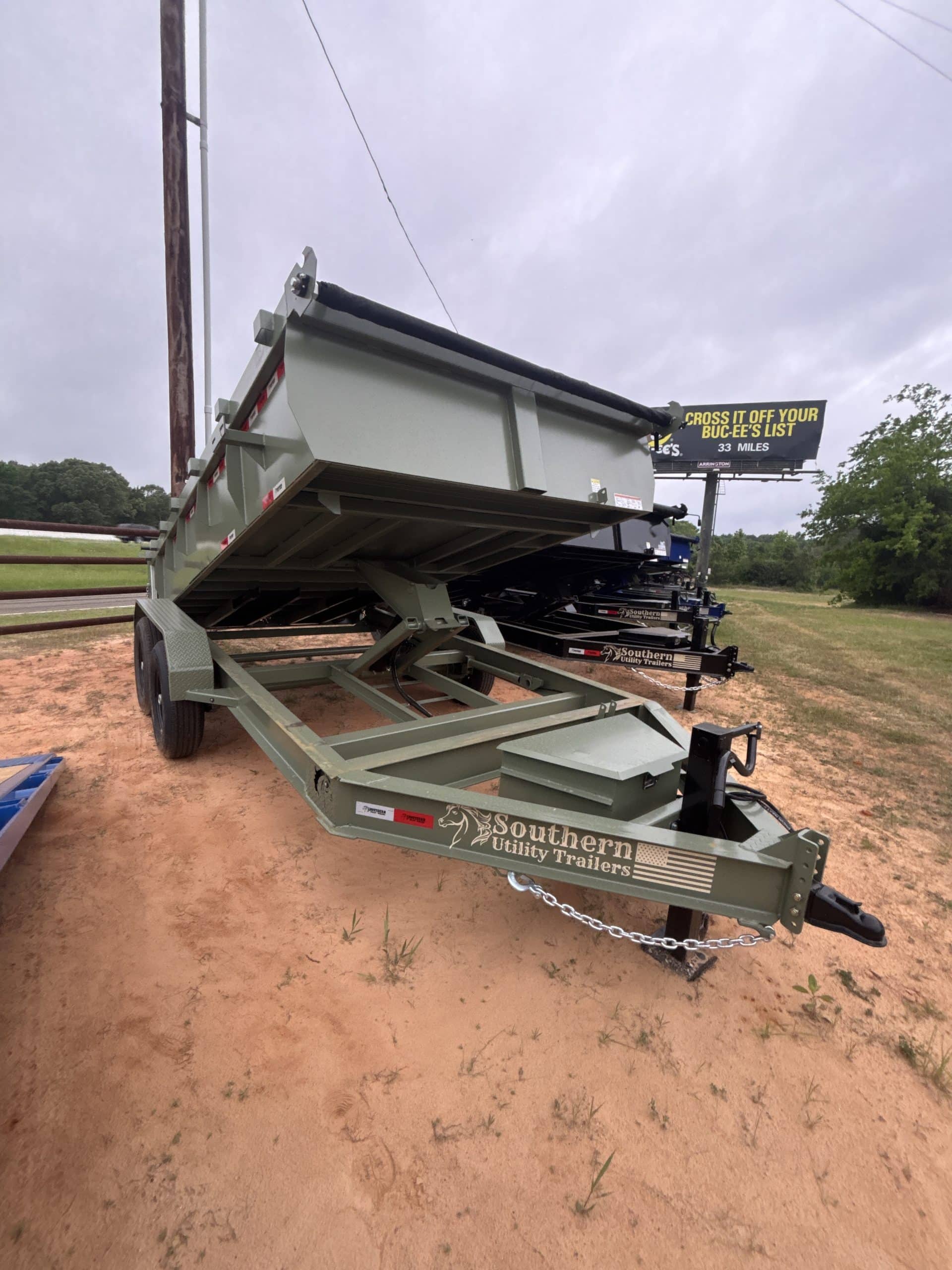 SUT Low Side 7x14x2 14K X-Lift Low Side Dump (Army Green) #9SA595643