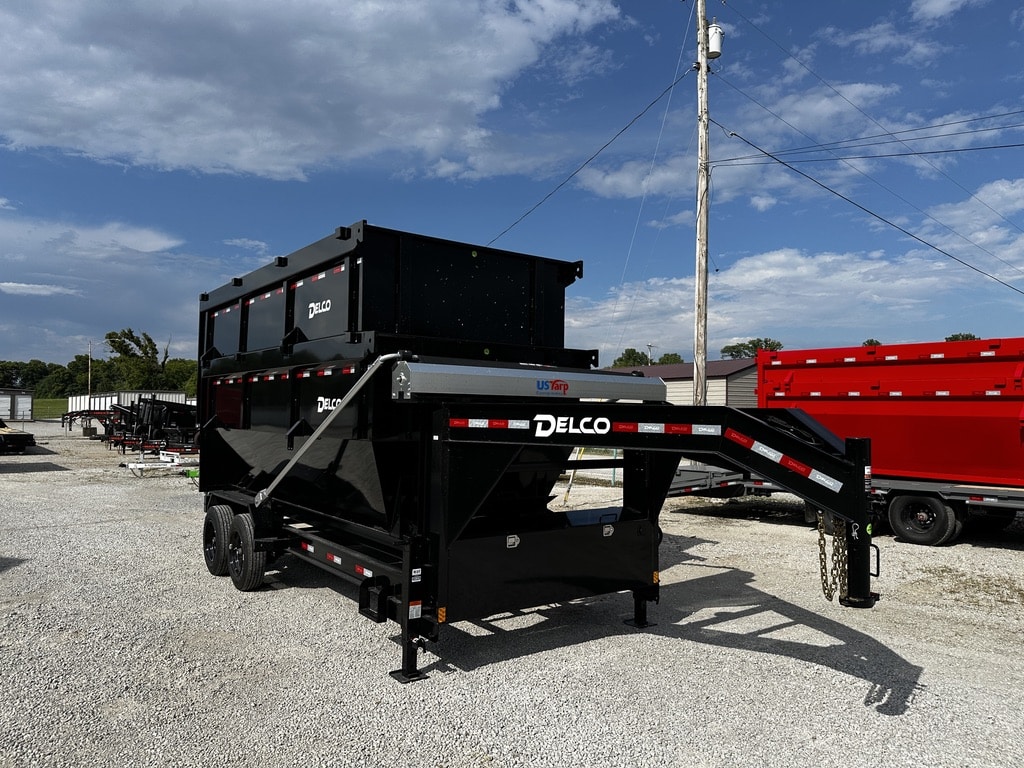 2025 Delco 83″x16′ 16K GN Roll Off Trailer Black #9S6040346
