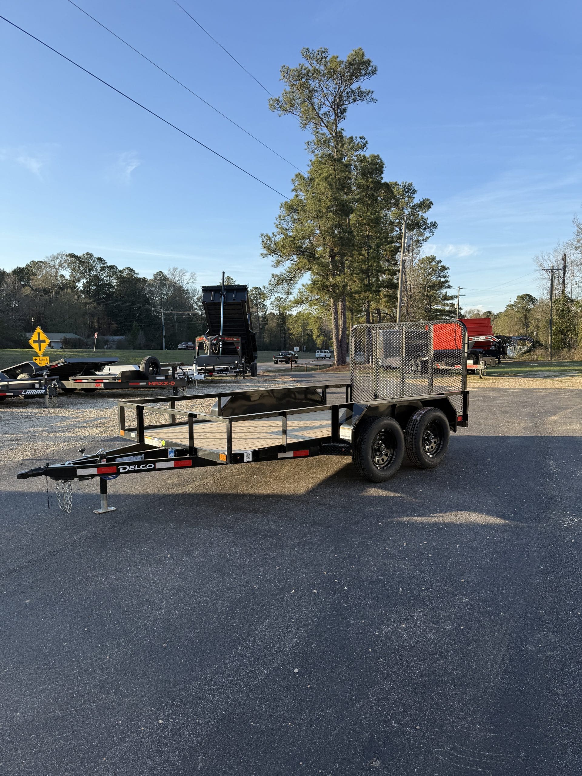 2026 Delco 77″x12′ 7K Tandem Axle Utility Black #4T6043266