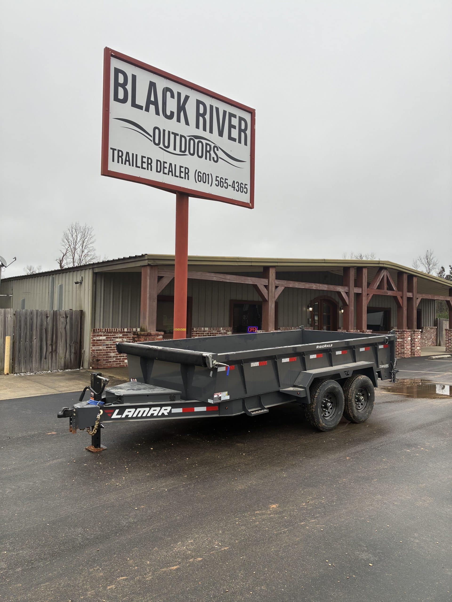2026 Lamar BP Dump 83″x14 TA 14k GVWR grey SN/151033