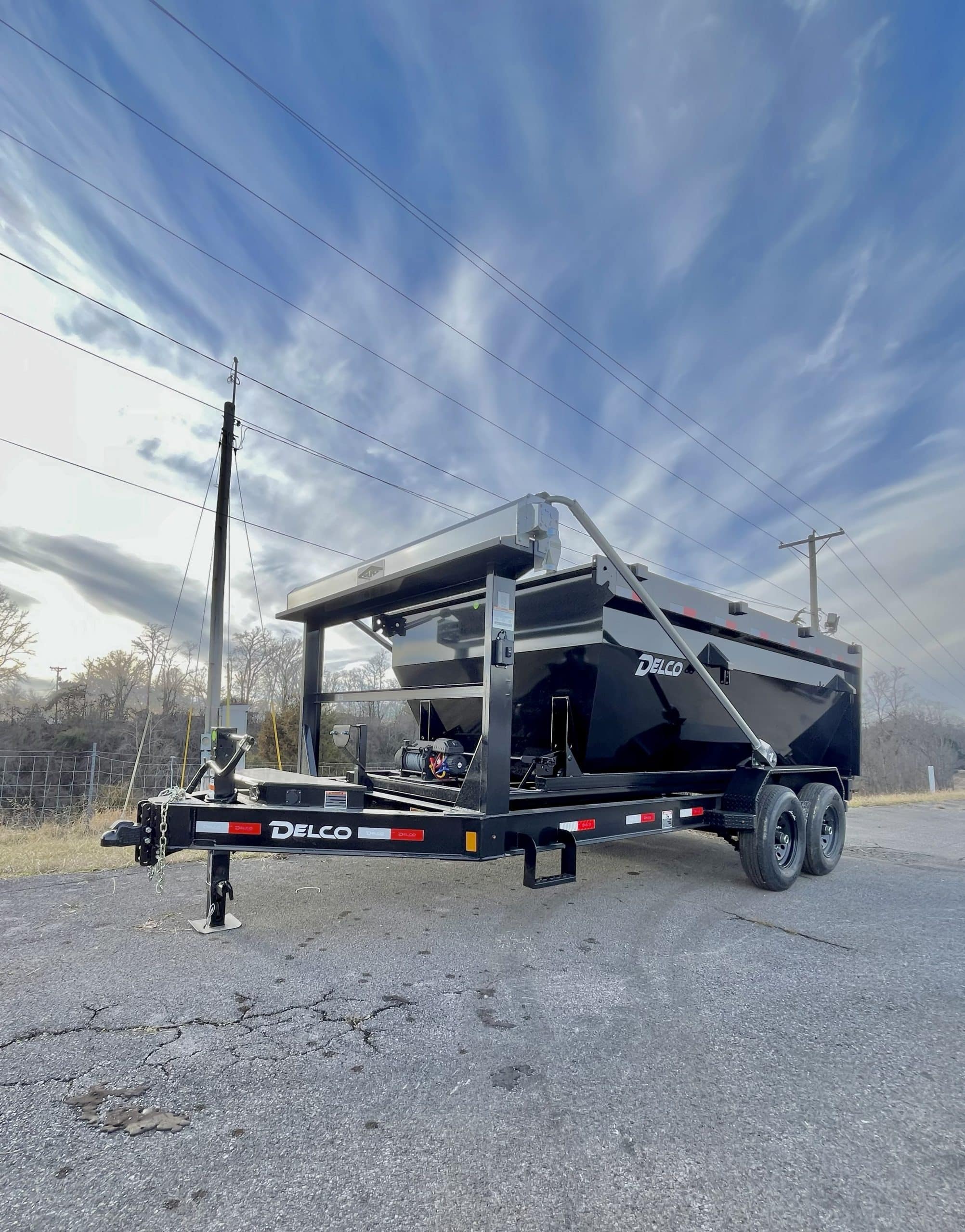 2026 Delco 83″ x 14′ 14K BP Roll Off Trailer Black #5T6044358