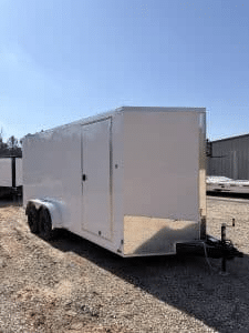 2026 Spartan 7 x 16 TA 7K GVWR White / Black Trim SN/053671