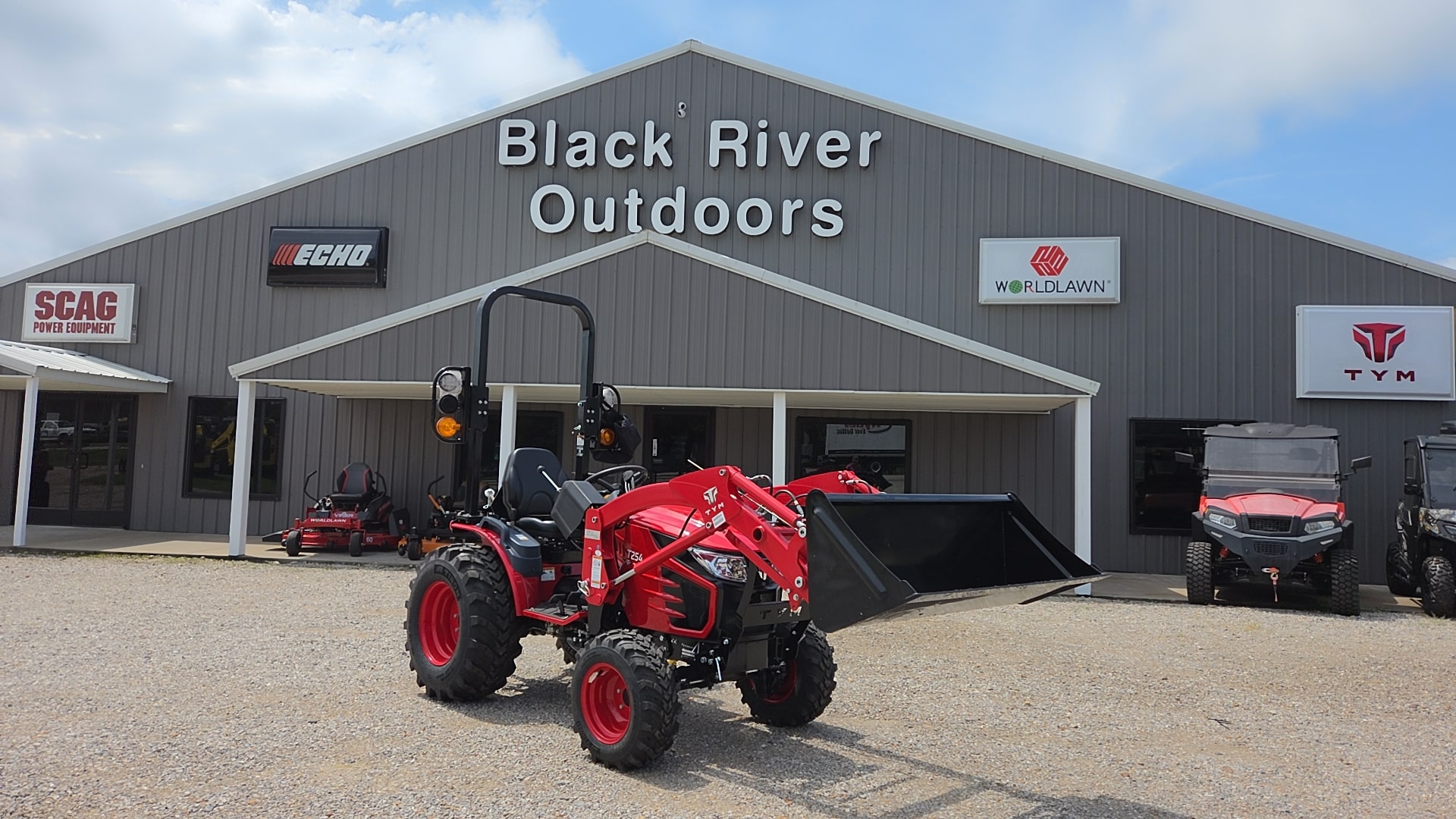 2026 TYM T254H tractor with TX25P Loader Red #R25NH00957 and T25PU01846