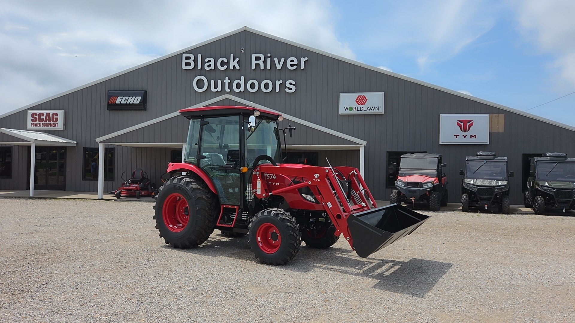2026 TYM TT574HC tractor with TX57 loader Red #S57SH01121 and TX57V09942